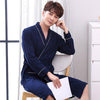 Kimono Robe Men and Women Matching Floral Printing 100% Cotton Bath Robe Long Sleeve Nightgown Couple Lingerie Matching Bathrobe