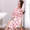 Kimono Robe Men and Women Matching Floral Printing 100% Cotton Bath Robe Long Sleeve Nightgown Couple Lingerie Matching Bathrobe