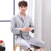 Kimono Robe Men and Women Matching Floral Printing 100% Cotton Bath Robe Long Sleeve Nightgown Couple Lingerie Matching Bathrobe