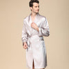 mens robes silky gown long sleeve nightgown men kimono silk robe men pajamas bathrobe men sleepwear sleep wearman silk bath robe