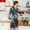 Fashion Men's Summer Kimono Robe Bath Gown Casual Silky Home Wear Male Nightgown Sleepwear Sleepshirts Pijama Mujer L-XXL