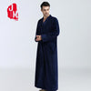 Flannel Robe Male Winter Dressing Warm Fleece Long Thick Men's Bathrobe Nightgowns Menâ€˜s Bath Robe Winter Sleep L XL XXL XXXL