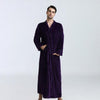 Flannel Robe Male Winter Dressing Warm Fleece Long Thick Men's Bathrobe Nightgowns Menâ€˜s Bath Robe Winter Sleep L XL XXL XXXL