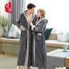 Winter Long Robes Warm Men Bathrobe Ankle-Length Coral Fleece Kimono Robe Lovers Couple Nightgown Flannel Bath Gown Sleepwear
