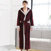 Winter Long Robes Warm Men Bathrobe Ankle-Length Coral Fleece Kimono Robe Lovers Couple Nightgown Flannel Bath Gown Sleepwear