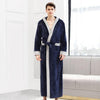 Winter Long Robes Warm Men Bathrobe Ankle-Length Coral Fleece Kimono Robe Lovers Couple Nightgown Flannel Bath Gown Sleepwear