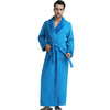 CEARPION Men Winter Warm Long Robe Flannel Kimono Bathrobe Gown Male Casual Nightgown Luxury Solid Color Full Sleeve Sleepwear