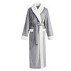CEARPION Men Winter Warm Long Robe Flannel Kimono Bathrobe Gown Male Casual Nightgown Luxury Solid Color Full Sleeve Sleepwear