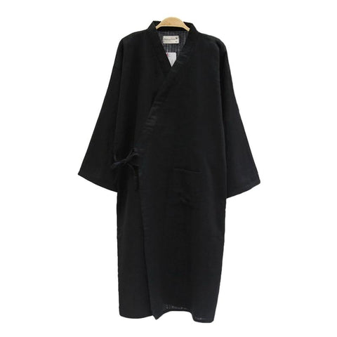 Casual Men Solid Pajamas Robes Loose Cotton Sleepwear Home Wear 2019 New Male Nightgown Japanese Style Kimono Bathrobe Gown