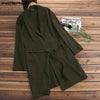 INCERUN 2019 Men Robe Cotton Pajamas Long Sleeve Loose Solid Homewear Casual Men Kimono Bathrobe Vintage Men Nightgown Sleepwear