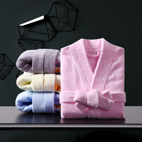 High Qualtity Children's Bathrobes Cotton Winter Boys Nightgown Super Soft robe Girls Lengthen Thicken Pajamas Kids Bath robes