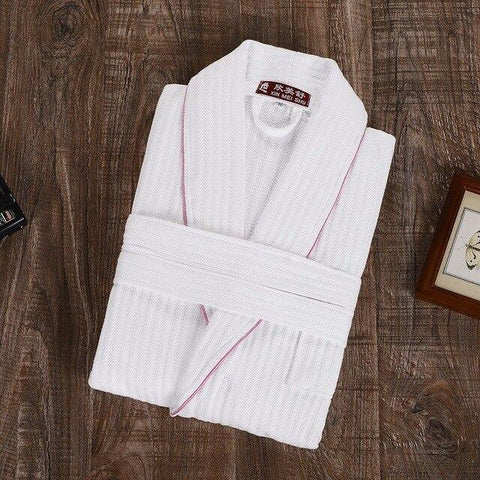 New Men Bathrobe Pajamas Cotton Gown Casual Sleepwear Mens Lounge Wear Man Loungewear Nightgown Male Bathrobe Kimono Robe Waffle