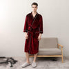 2019 Winter New Lovers Velvet Robe Bathrobe Soft women Long Kimono Robe Warm Man Dressing Gown Sleepwear Nightgown