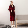 2019 Winter New Lovers Velvet Robe Bathrobe Soft women Long Kimono Robe Warm Man Dressing Gown Sleepwear Nightgown