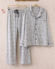2019 Spring New Men's Pajama Set Long Sleeve Nightgown Turn-down Collar Plaid Pajama Mansleepwear Pajamas Men Pijama Set Pyjamas