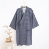Spring Autumn Male Cotton Kimono Bathrobe Sleepwear 2019 New Japanese Style Men Robe Gown Lightweight Nightgown Spa Nightwear