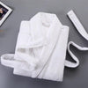 Lovers 100% Bathrobe Men Hooded Autumn Winter Thick Long Warm Sleepwear Men's Robe Thicken Bathrobe Nightgown Home Clothes White