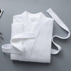 Lovers 100% Bathrobe Men Hooded Autumn Winter Thick Long Warm Sleepwear Men's Robe Thicken Bathrobe Nightgown Home Clothes White