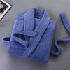 Lovers 100% Bathrobe Men Hooded Autumn Winter Thick Long Warm Sleepwear Men's Robe Thicken Bathrobe Nightgown Home Clothes White