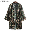 INCERUN Polyester Fashion 2019 Men Camouflage Nightgown High Quality Long Loose Bath Robes Cardigan Personal Comfortable Pajamas