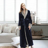 Men Casual Kimono Bathrobe Autumn Winter Flannel Long Robe Thick Warm Sleepwear Full Sleeve Nightgown Male Casual Home Wear