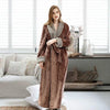 Men Casual Kimono Bathrobe Autumn Winter Flannel Long Robe Thick Warm Sleepwear Full Sleeve Nightgown Male Casual Home Wear