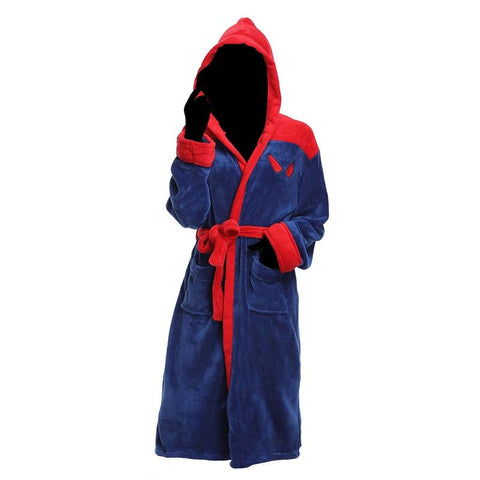 Flannel Robe Male With Hooded  Nightgowns Winter Bathrobe Men Pajamas Long Thick Men's Bathrobe Nightgowns Mens Bath Robe Winter