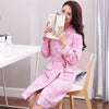 Men and Women Matching Floral Printing 100% Cotton Bath Robe Long Sleeve Nightgown Couple Lingerie Matching Bathrobe Kimono Robe