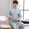 Men and Women Matching Floral Printing 100% Cotton Bath Robe Long Sleeve Nightgown Couple Lingerie Matching Bathrobe Kimono Robe
