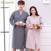 Long Sleeve Nightgown Sleep Wear Robe Men and Women Matching Bathrobe Japanese Loose Style Pajama Kimono 100% Cotton Bath Robe