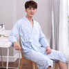 Long Sleeve Nightgown Sleep Wear Robe Men and Women Matching Bathrobe Japanese Loose Style Pajama Kimono 100% Cotton Bath Robe