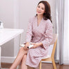 Long Sleeve Nightgown Sleep Wear Robe Men and Women Matching Bathrobe Japanese Loose Style Pajama Kimono 100% Cotton Bath Robe