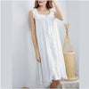 Womens Vintage Long Nightgowns 2018 Fashion Female Sweet Princess Sleeveless Sleepshirts Ladies Lace Sexy Nightdress ZS184