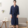 Hot Sale Loves Cotton Nightgown Summer Kimono Robe Bathrobe Gown Man&Wome Casual Sleepwear Solid Home Clothes Loose Nightwear