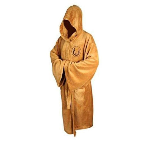 Flannel Robe Male With Hooded Star Wars Dressing Gown Jedi Empire Long Thick Men's Bathrobe Nightgowns Mens Bath Robe Winter