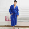 High Quality 6 Colors Winter Autumn Flannel Men Bath Robes with Belt Gentlemen Homewear Long Nightgown Sleepwear Lounges Pajamas