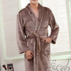 High Quality 6 Colors Winter Autumn Flannel Men Bath Robes with Belt Gentlemen Homewear Long Nightgown Sleepwear Lounges Pajamas