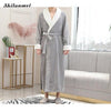 Winter Thick Warm Female Fleece Kimono Robe Lovers Couple Nightgown Super Soft Bath Gown Sleepwear Long Nightwear Home Dress