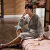 New Solid Nightgown Men Winter Couple Thickening Long Flannel Pyjamas Bathrobe Korean Casual Men Women Fleece Home Robe Pajama