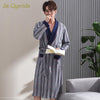Japanese Kimono Long Sleeves 100% Cotton Brand Bathrobe High Quality Luxury Men Robe Lapel Belted Nightgown Robe Bath Robes Men
