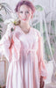 Free Shipping 2017 New Princess Women's Long Nightgown Pink White Blue Sleepwear Vintage Lace Nightdress 100% Cotton Pijamas