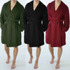 Men's Autumn Home Clothes Long Sleeved Robe Coat Men's Casual Pure Color Cotton Linen Long Bathrobe Home Nightgown Pajamas Robe