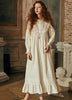 Vintage Long Victorian Princess Nightgown Ladies Royal Sleepwear Women Autumn Winter 2019 Long-sleeved homeweare Arab Nightdress