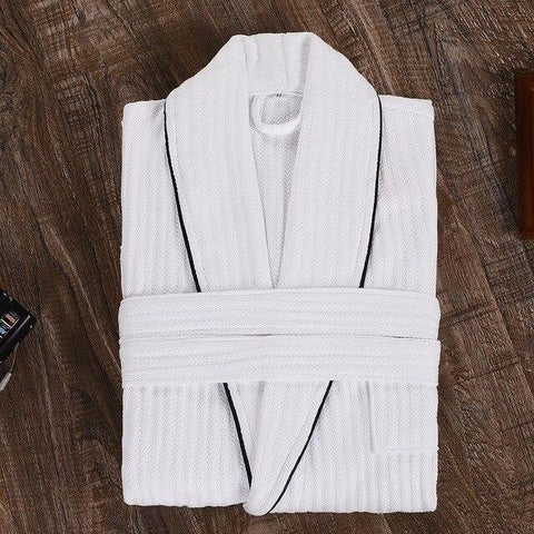Men's Robe Sleep Bathrobes 100% Cotton Waffle Bathrobe Kimono long design Couple Nightgown Plus Size Robe Summer