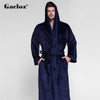 Gacloz Men Luxury Bathrobe Long Kimono Bath Robe Plus Size Lounge Sleepwear Flannel Men and Women Couple Nightgown