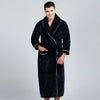 New Autumn Winter Men Robe Long Flannel Women Robe Coral fleece Bathrobe Men Bath Robe Women Mujer Nightgowns Sleepwear