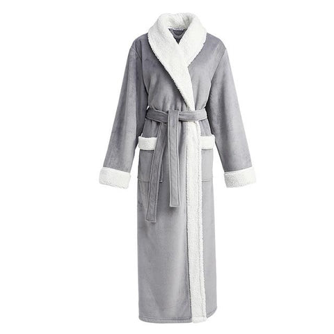 Extreme Long Men Bathrobe Warm Winter Nightgown Towel Flannel Sleepwear Kimono Peignoir Bridesmaid Bath Robe Dressing Gown