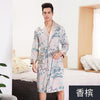 Fashion Men's Silky Robe Kimono Bath Gown Casual Spring Home Wear Male Nightgown Sleepwear Sleepshirts Pijama Mujer L-XXL
