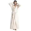 Winter Thick Full Length Yukata Gown Kimono Bathrobe Dress Fashion Warm Flannel Sleepwear Nightgown Loose Hooded Sleep Shirt XL