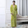 Winter Thick Full Length Yukata Gown Kimono Bathrobe Dress Fashion Warm Flannel Sleepwear Nightgown Loose Hooded Sleep Shirt XL